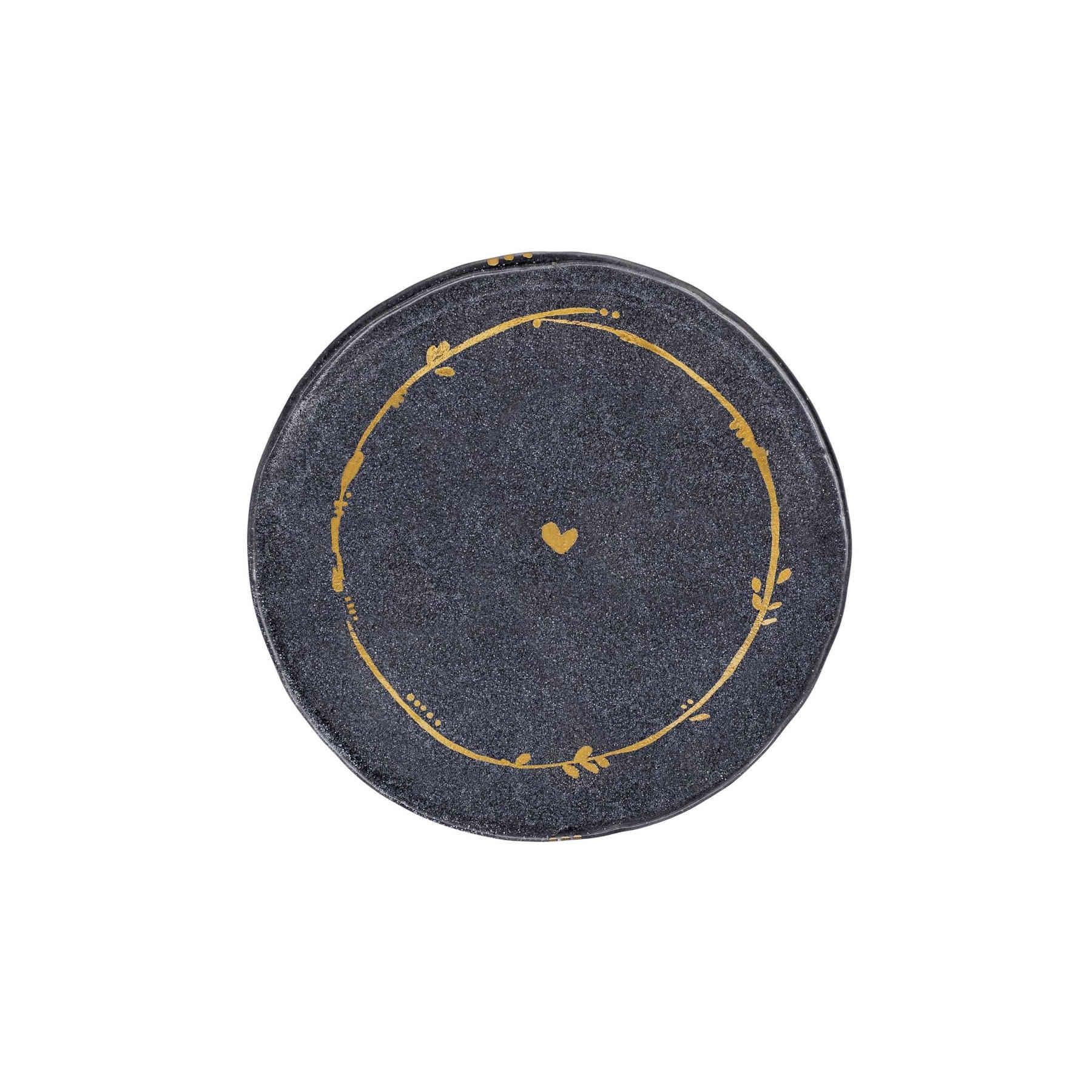 Ceramic and Gold Dinner Plate