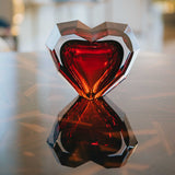 Heart Glass Sculpture, Heart Shaped Collectible Glass Art For Valentines