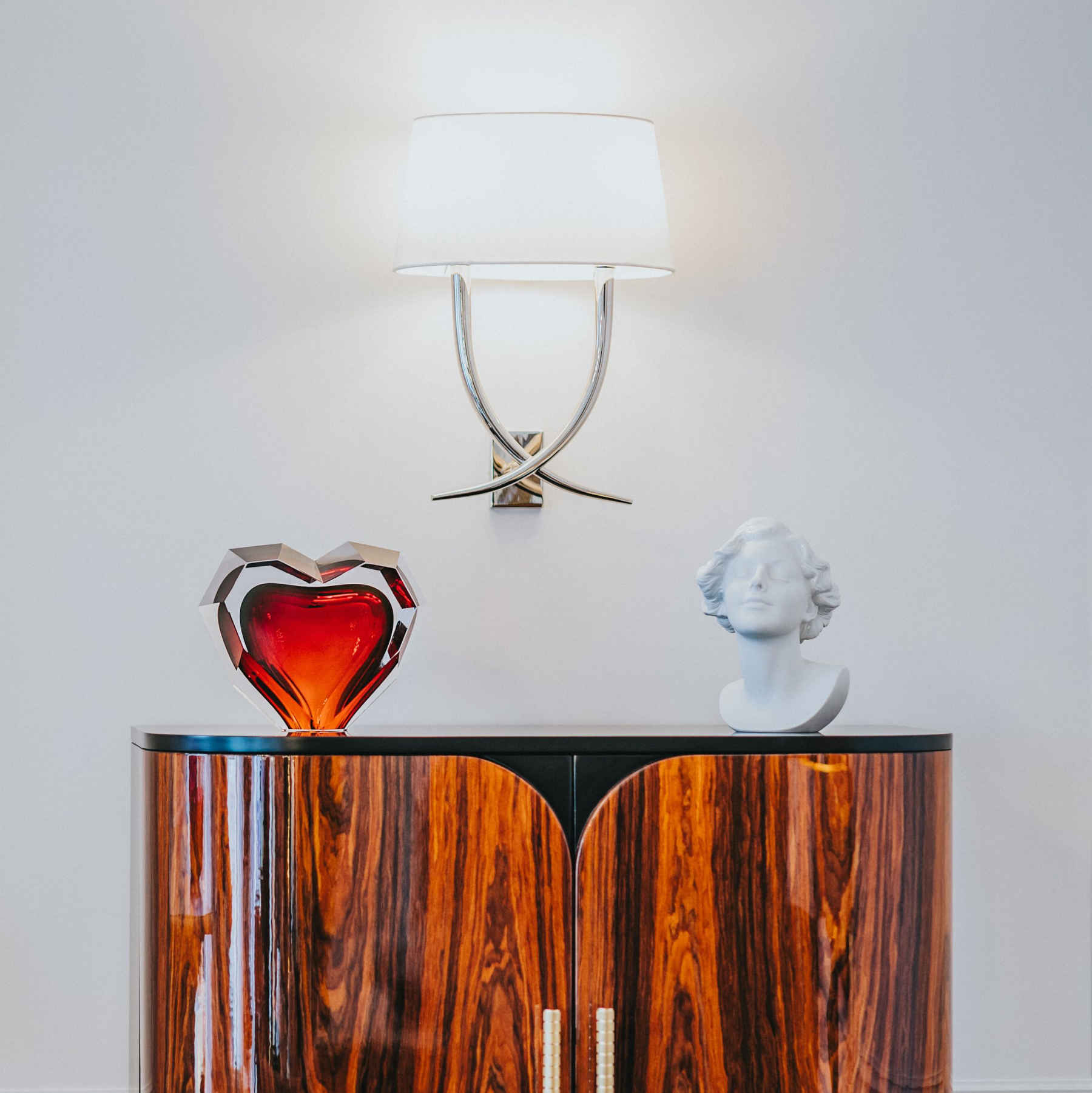 Heart Glass Sculpture, Heart Shaped Collectible Glass Art For Valentines