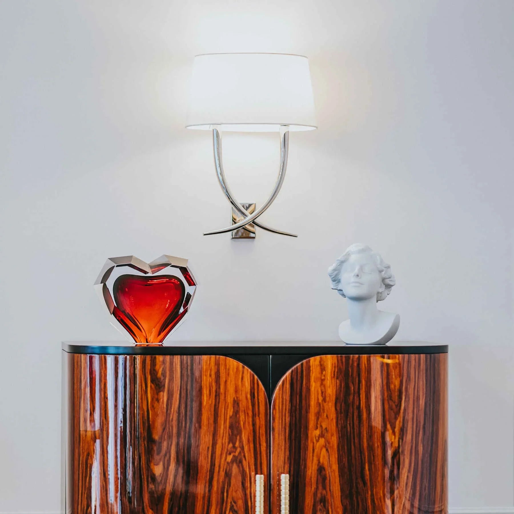 Heart Glass Sculpture, Heart Shaped Collectible Glass Art For Valentines