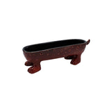 Maroon Long Ceramic Serving Bowl