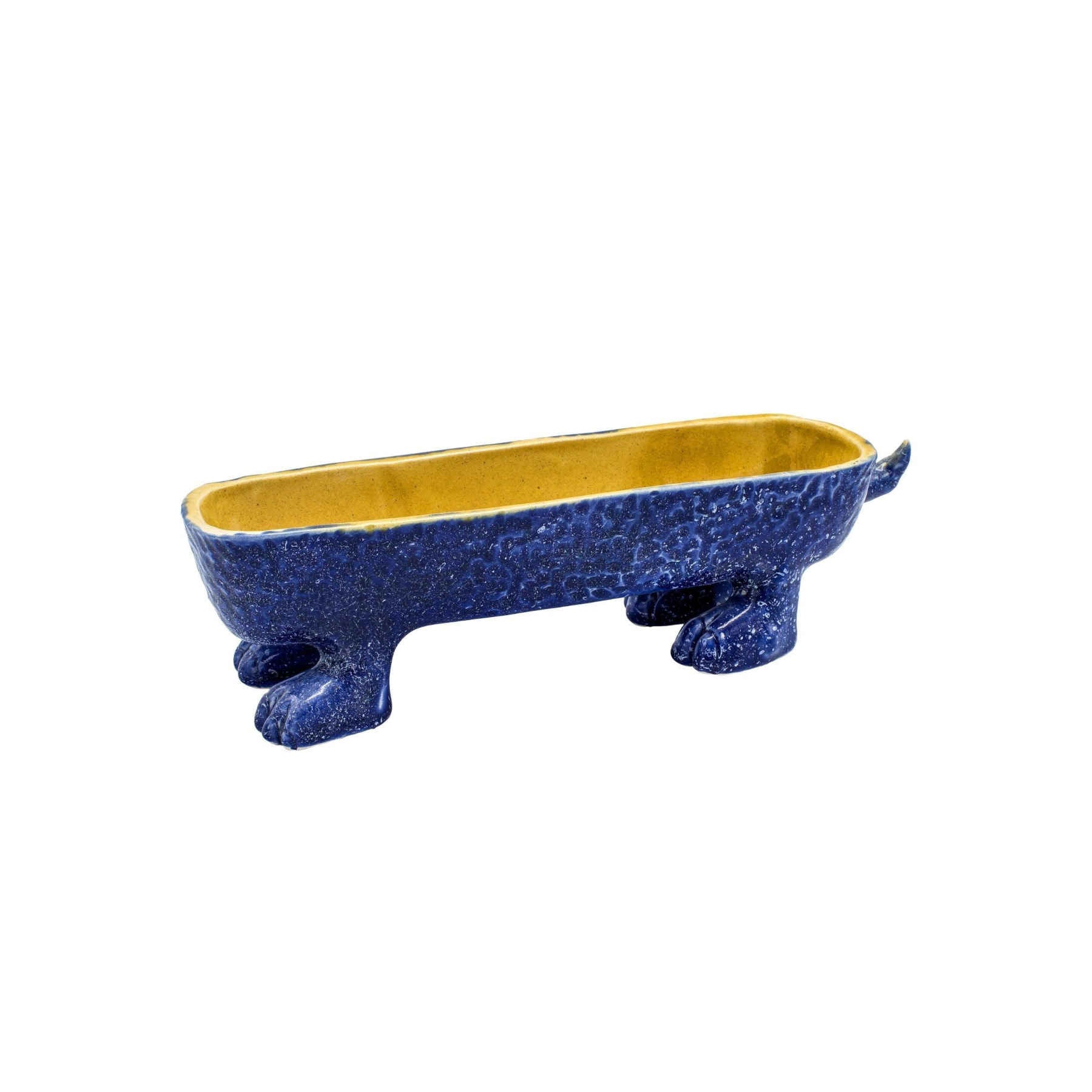 Blue Long Ceramic Serving Bowl
