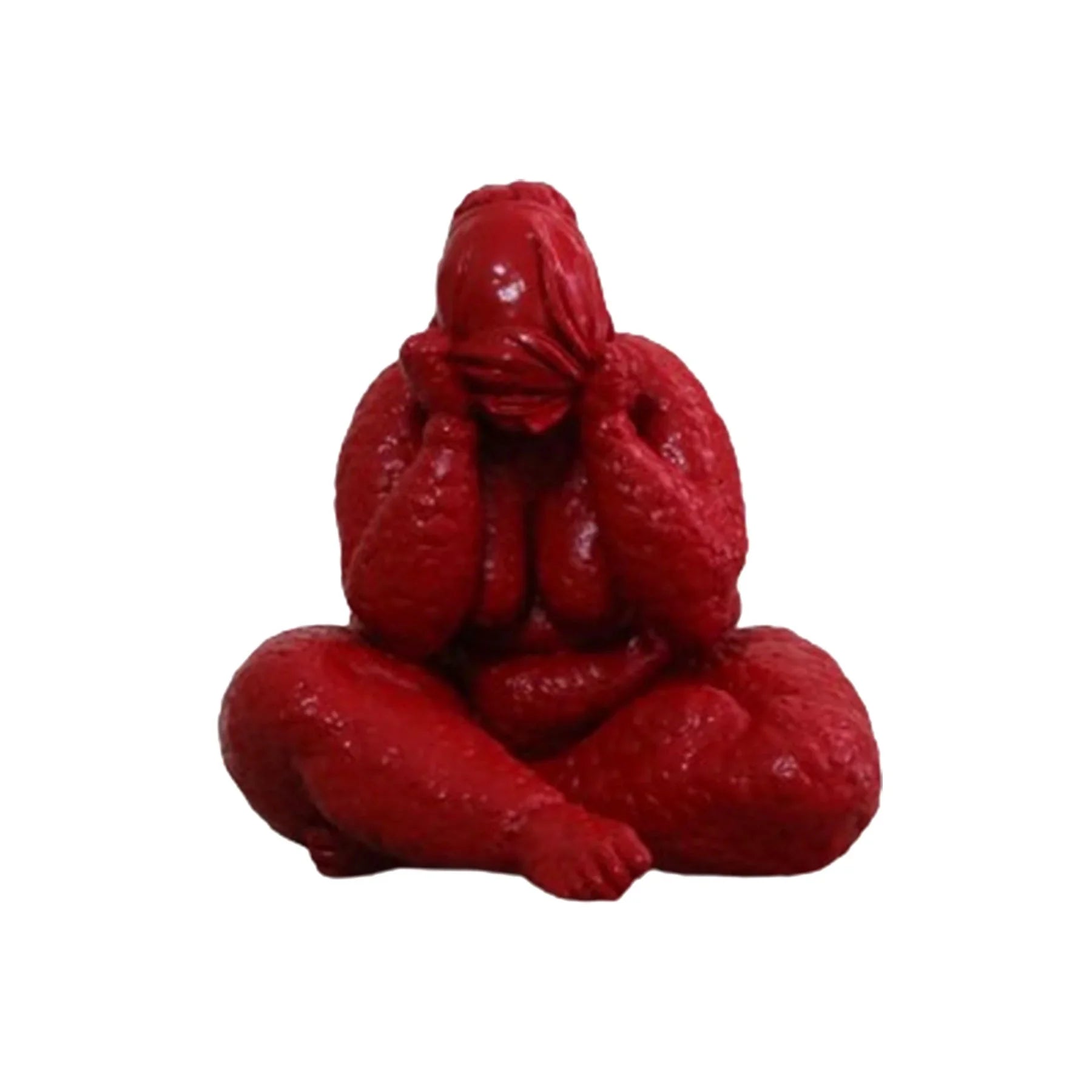 Red Resin Mixed Media Sculpture - Trachoma Statue Series By Hossein Azadi in Dubai