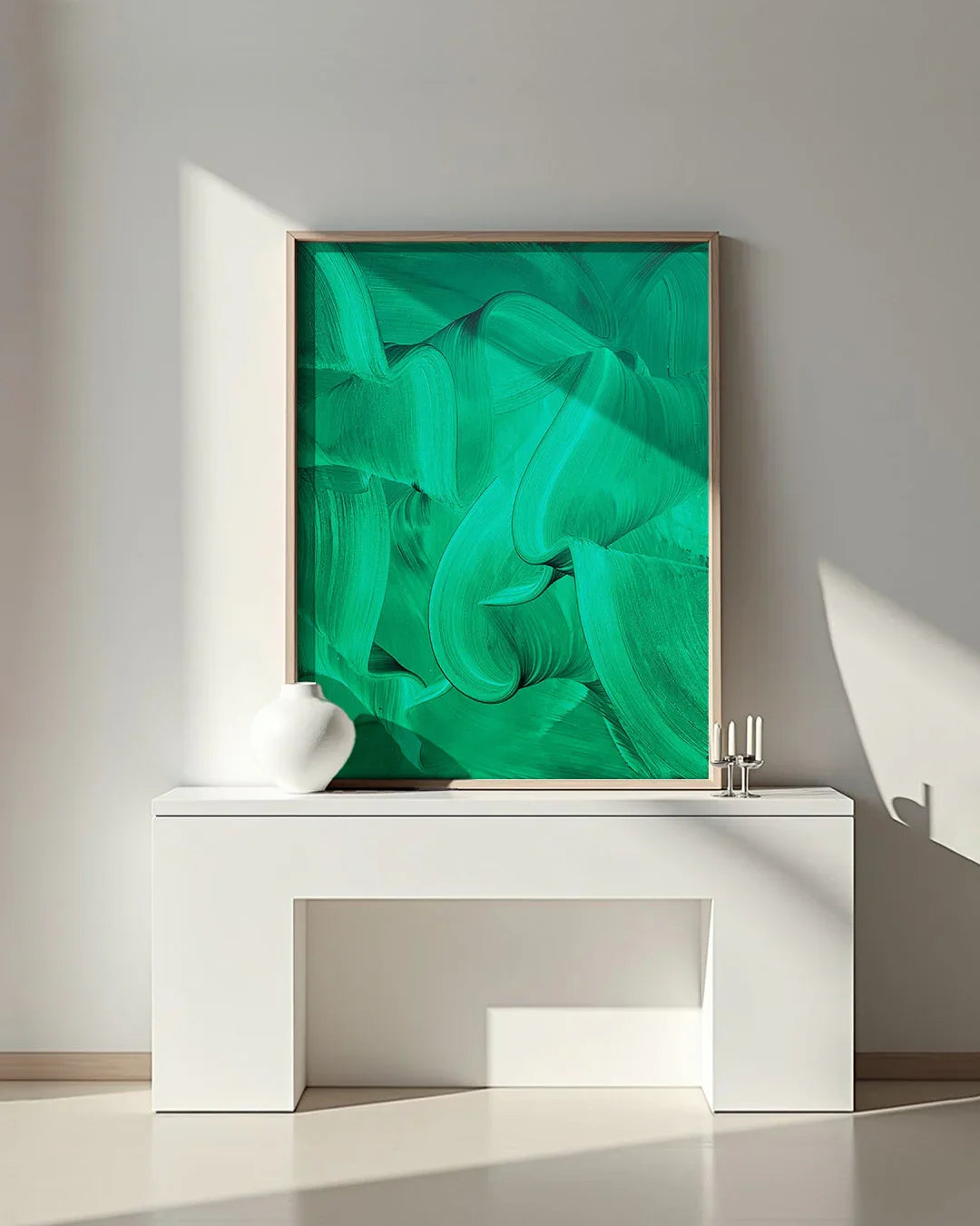 Green Abstract Painting For Interior Design in Dubai