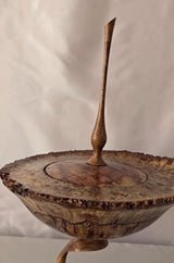 Imbalanced Creation Contemporary Wood Sculpture, Woodturning