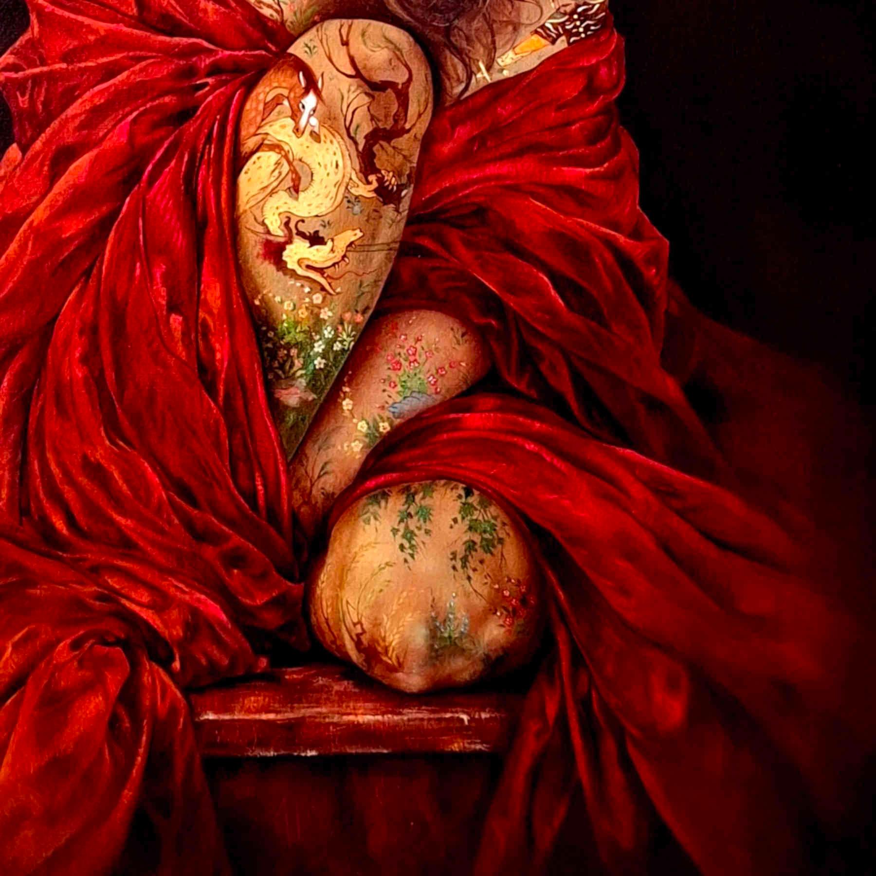 Contemporary Miniature Oil Painting By Alemeh Bagherian in Dubai