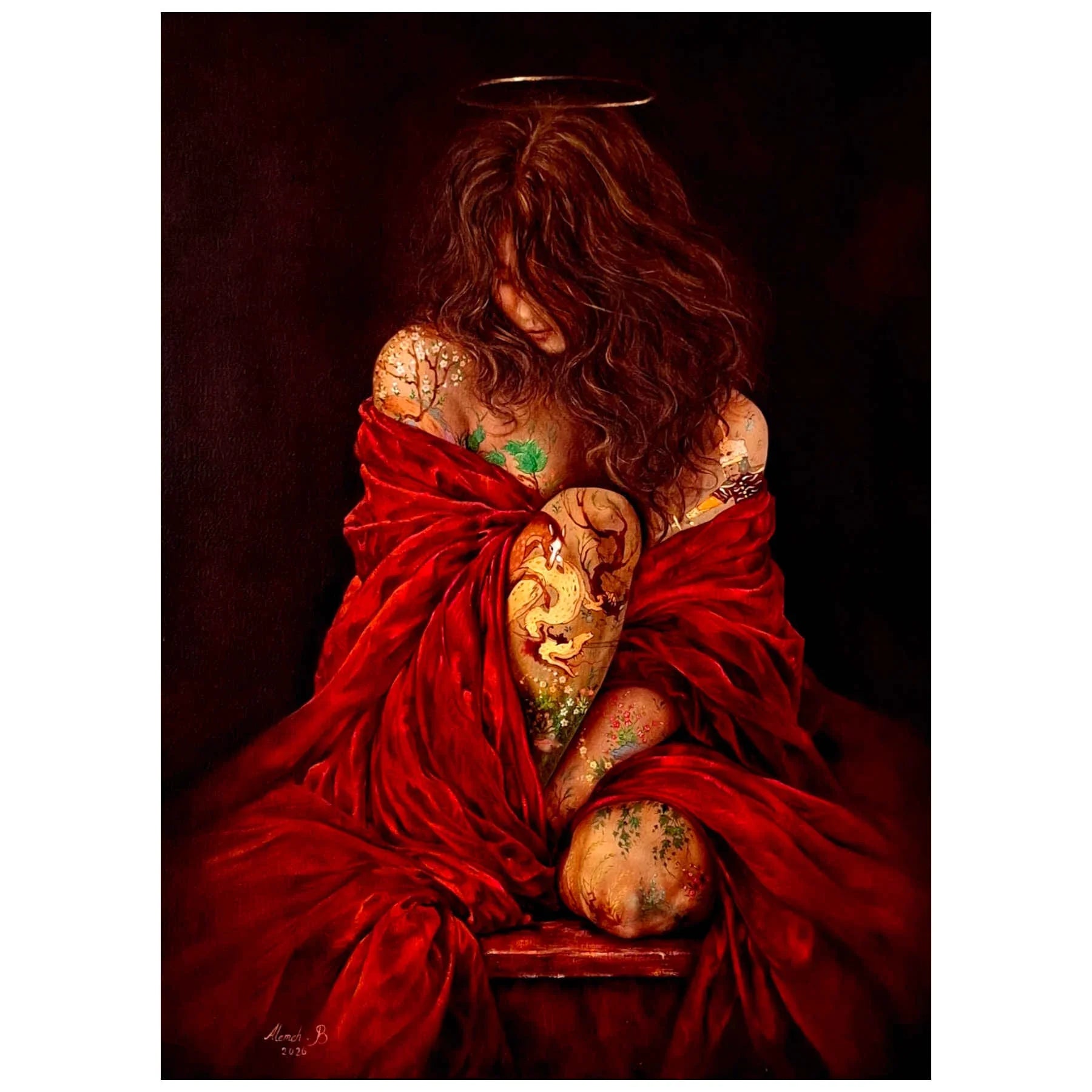 Contemporary Miniature Oil Painting By Alemeh Bagherian in Dubai