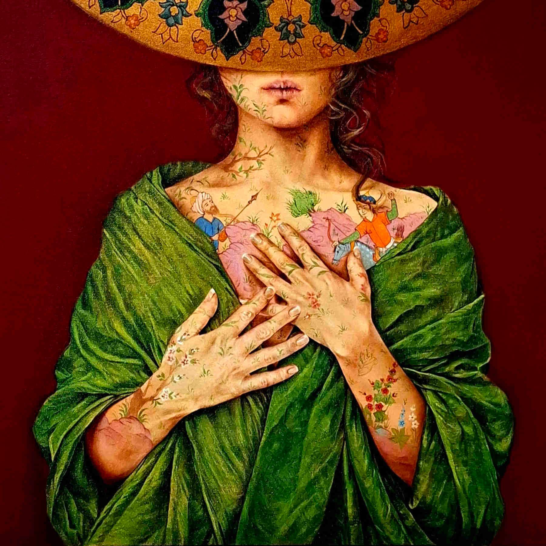 Contemporary Miniature Oil Painting By Alemeh Bagherian in Dubai