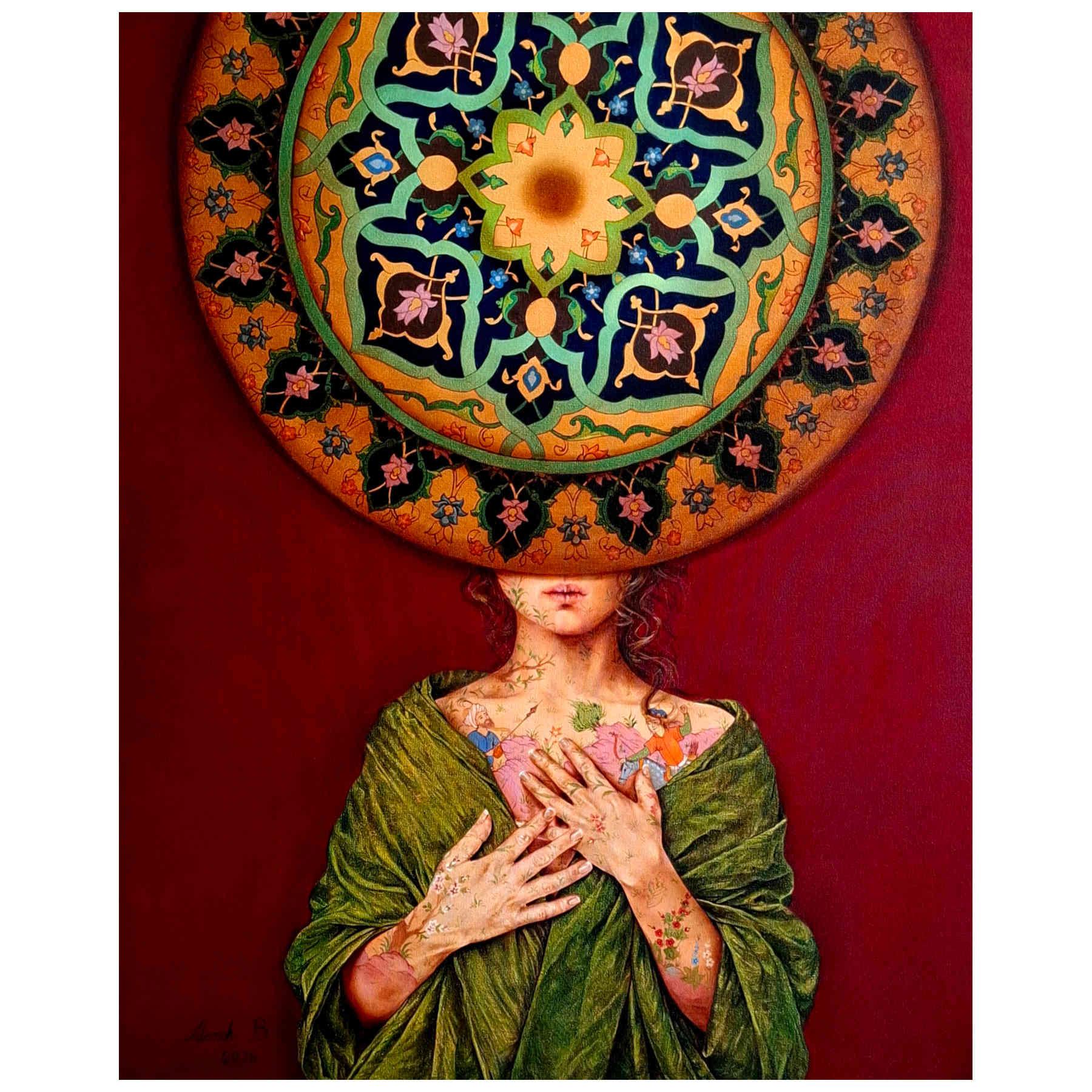 Contemporary Miniature Oil Painting By Alemeh Bagherian in Dubai