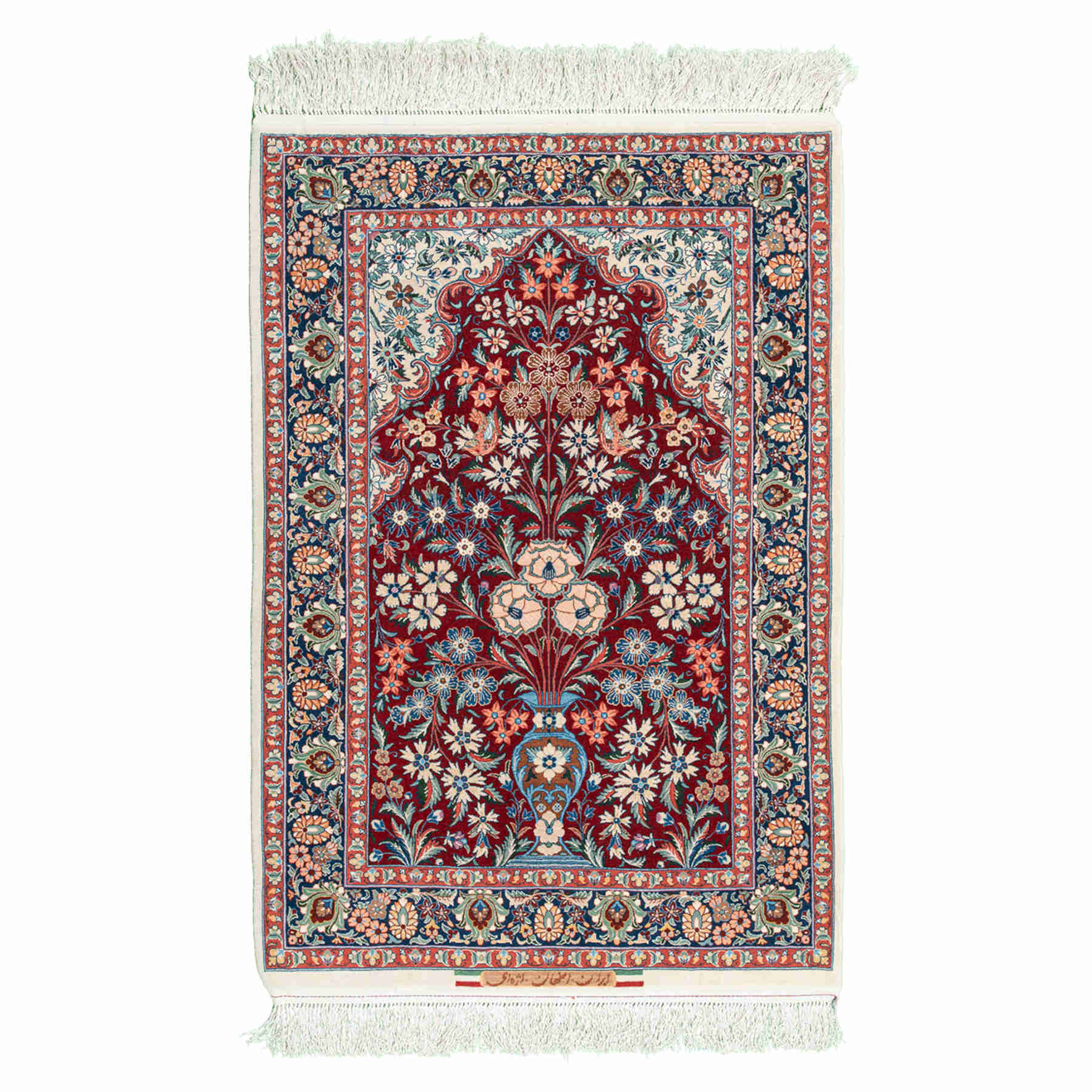 Vase Isfahan Persian Carpet 90x135, Handmade Tribal Wool & Silk Rugs in Dubai