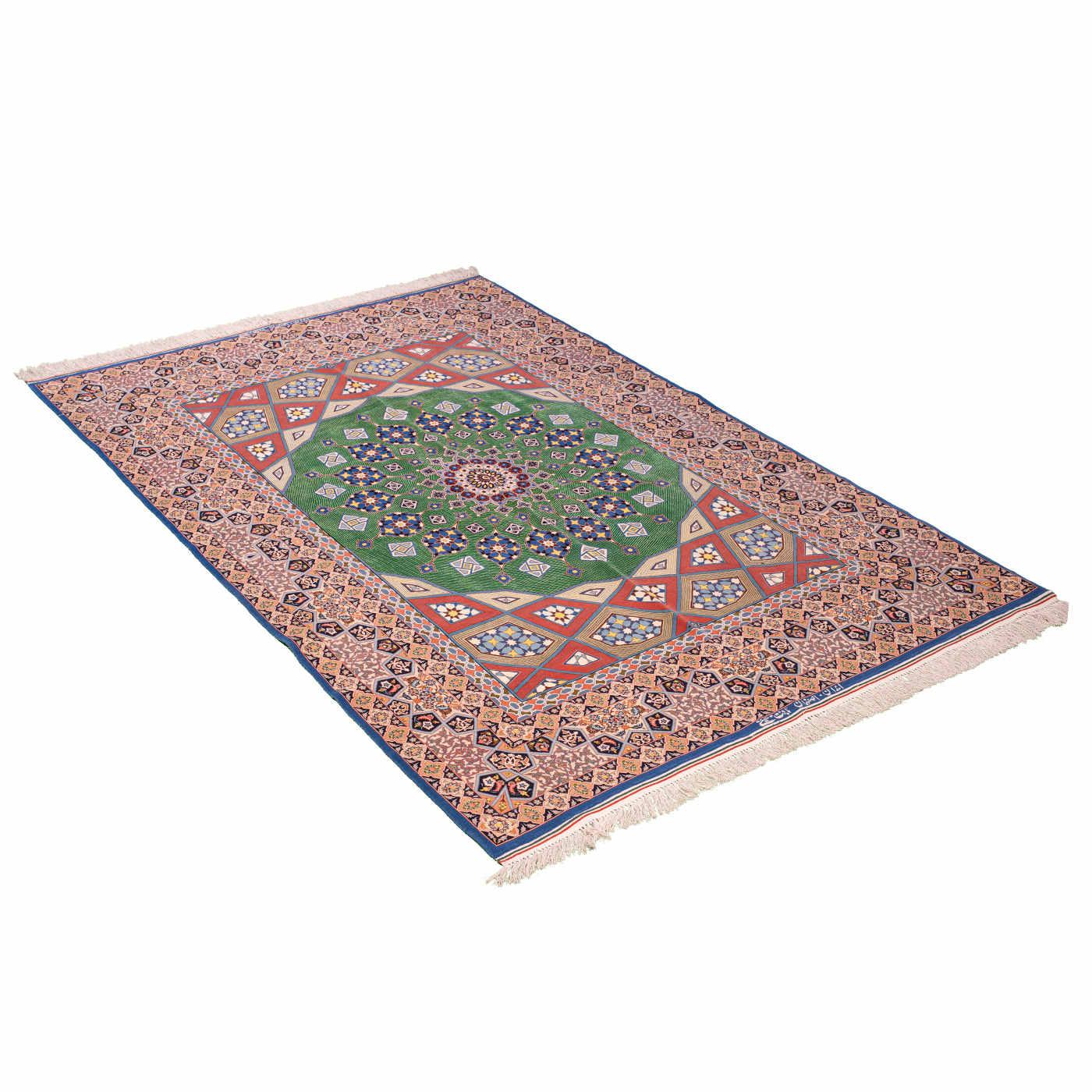 Medallion Isfahan Persian Carpet 158x238, Handmade Tribal Wool & Silk Rugs in Dubai