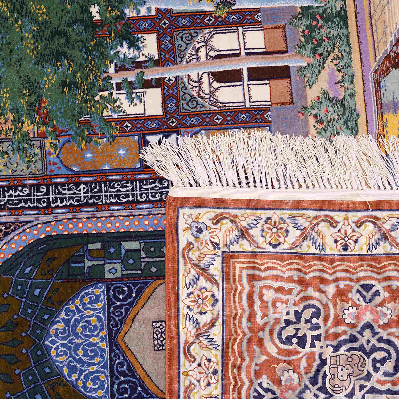 Pictorial Isfahan Persian Carpet 144x196, Handmade Tribal Wool & Silk Rugs in Dubai