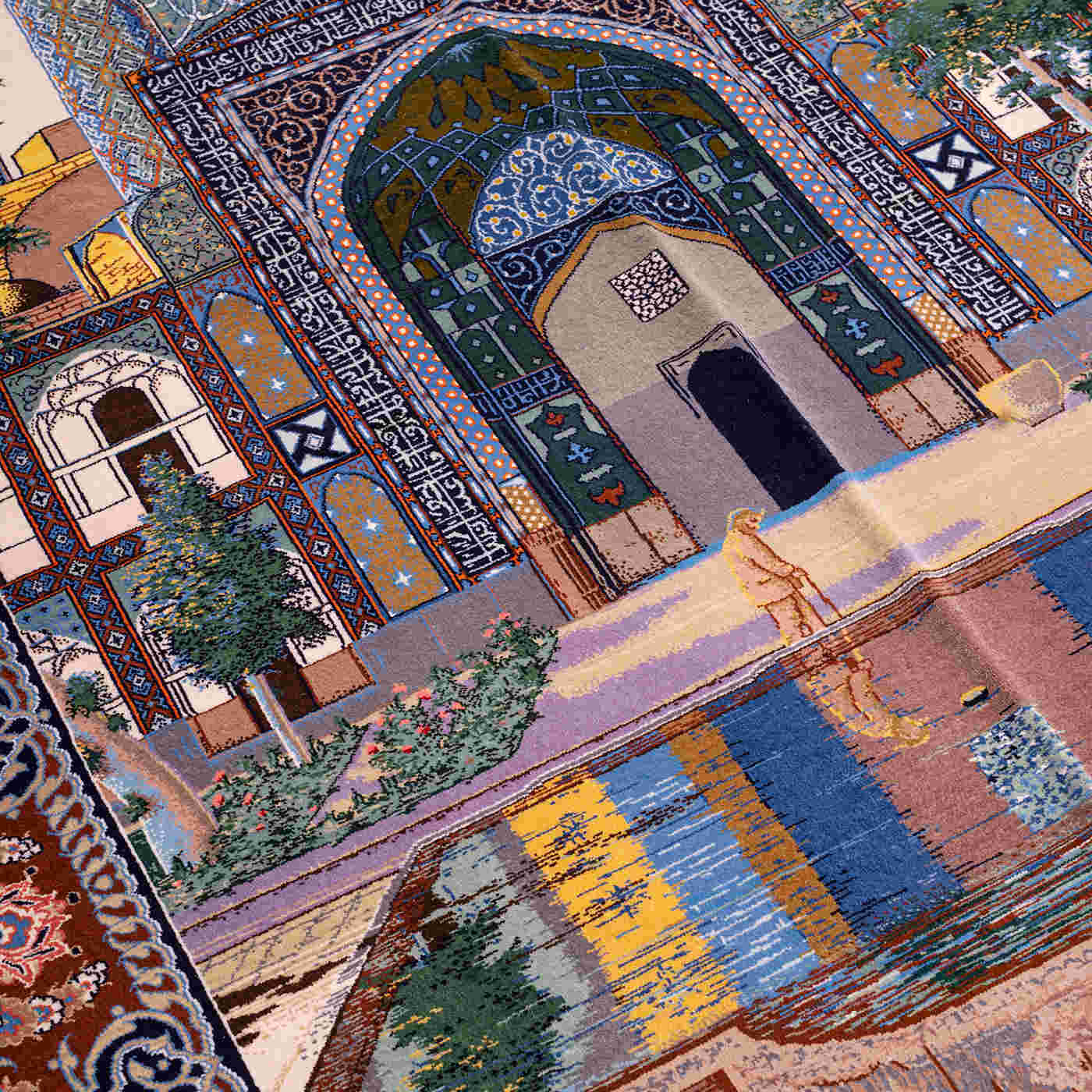 Pictorial Isfahan Persian Carpet 144x196, Handmade Tribal Wool & Silk Rugs in Dubai