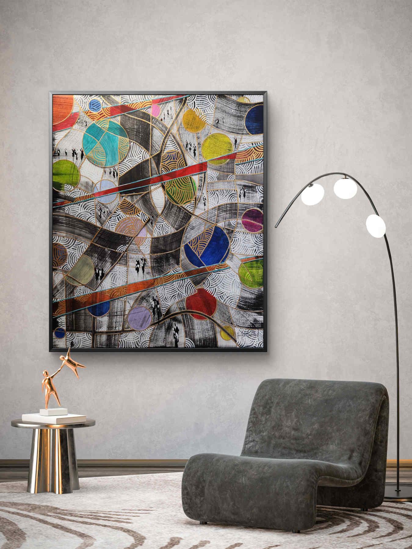 Contemporary Abstract Acrylic Painting By JH Savoldelli in Dubai