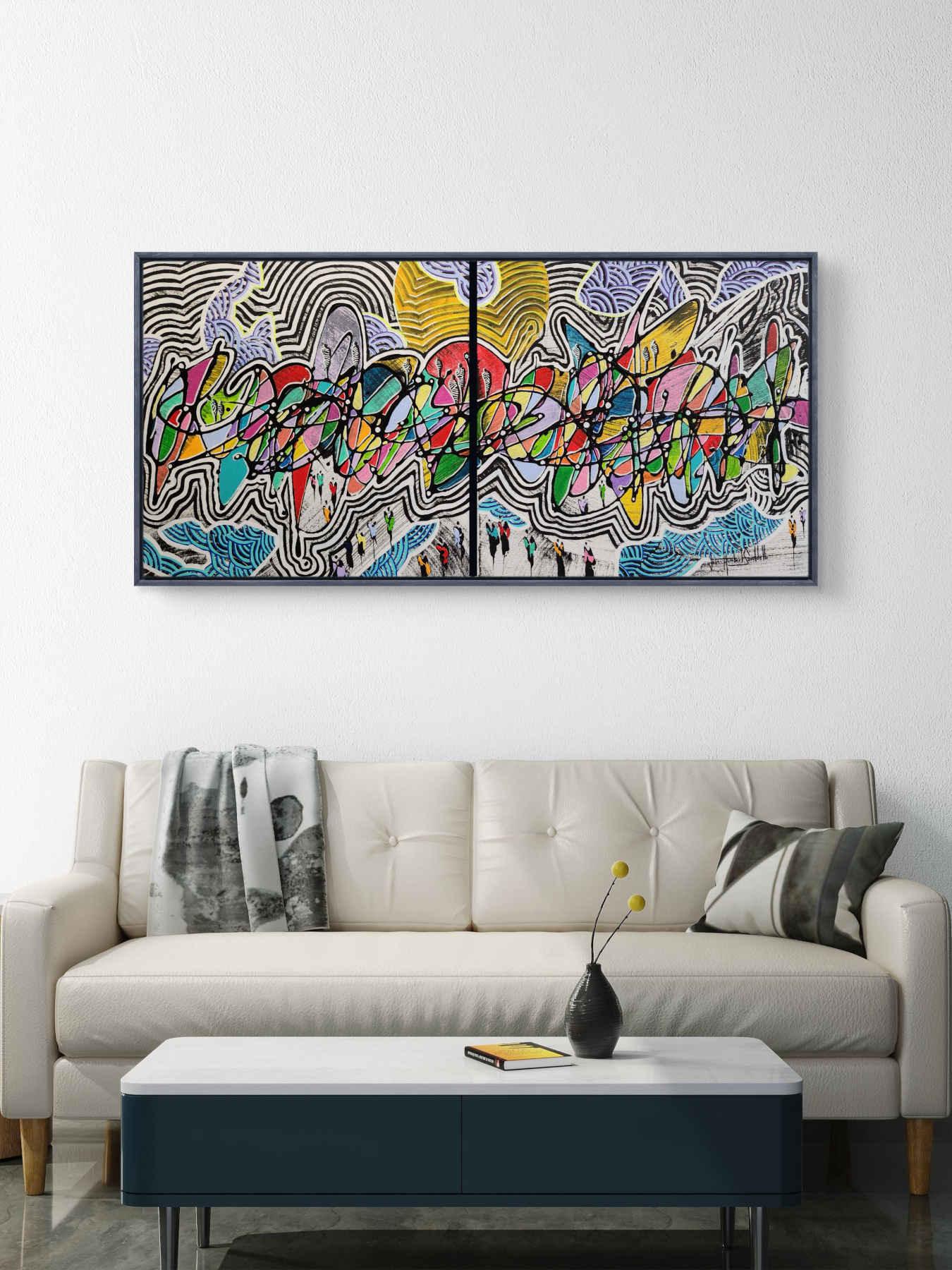 Contemporary Abstract Acrylic Painting By JH Savoldelli in Dubai