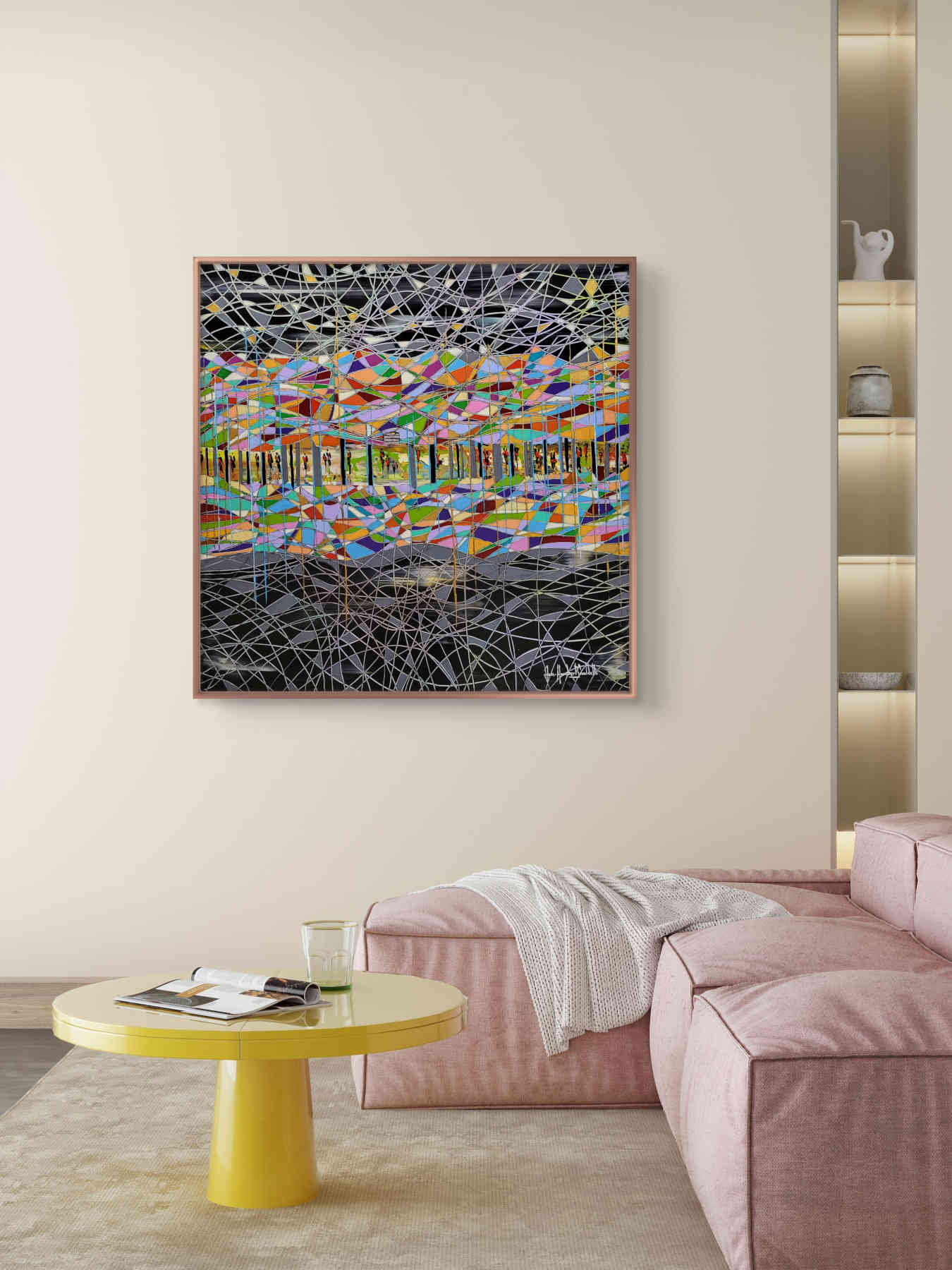 Contemporary Abstract Acrylic Painting By JH Savoldelli in Dubai
