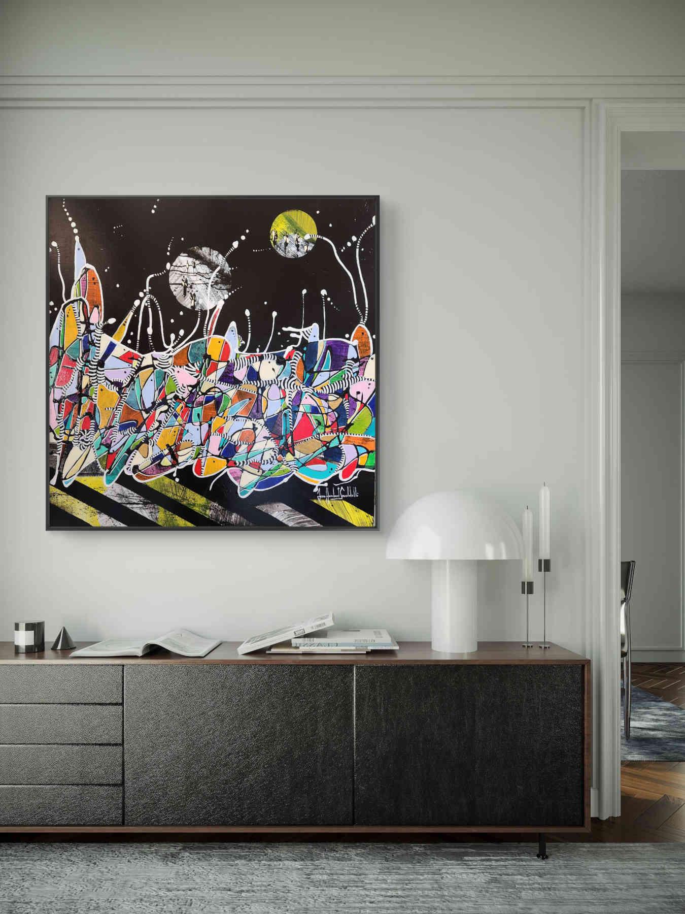 Contemporary Abstract Acrylic Painting By JH Savoldelli in Dubai