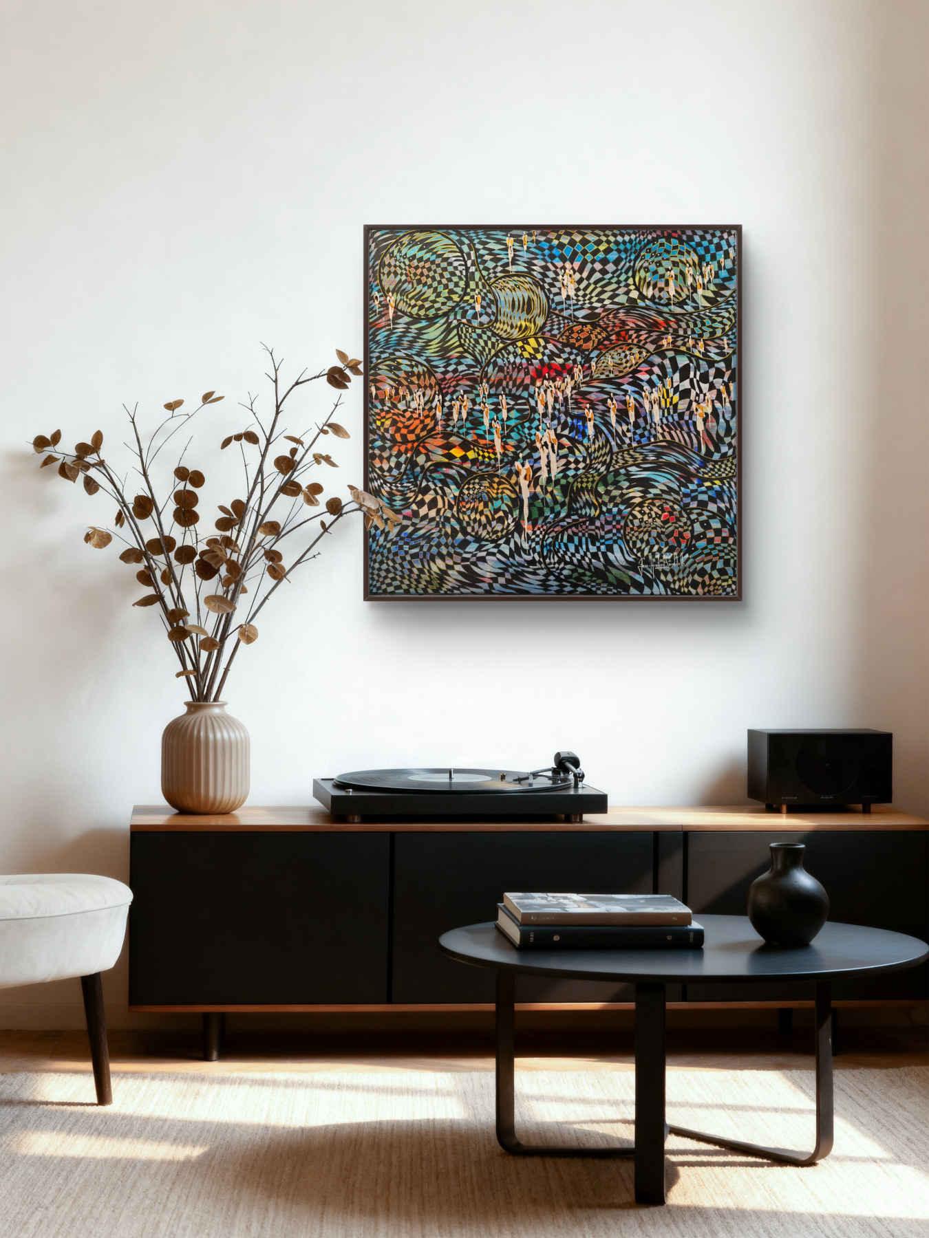 Contemporary Abstract Acrylic Painting By JH Savoldelli in Dubai