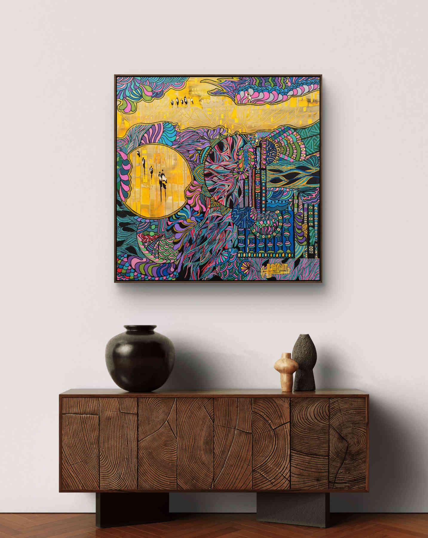 Contemporary Abstract Acrylic Painting By JH Savoldelli in Dubai