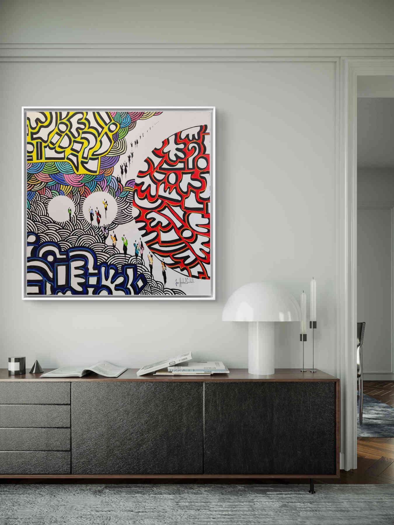 Contemporary Abstract Acrylic Painting By JH Savoldelli in Dubai