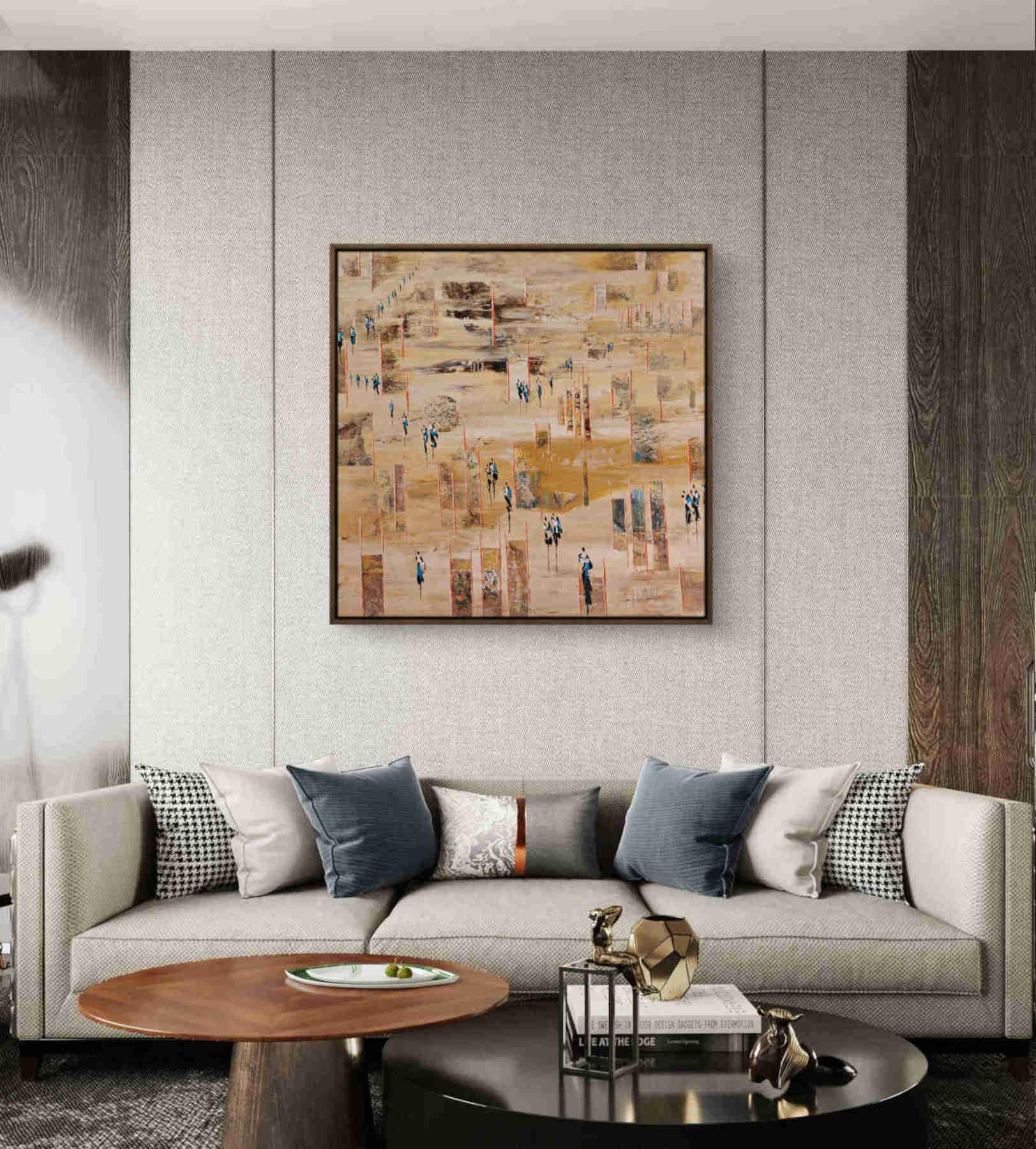 Contemporary Abstract Acrylic Painting By JH Savoldelli in Dubai