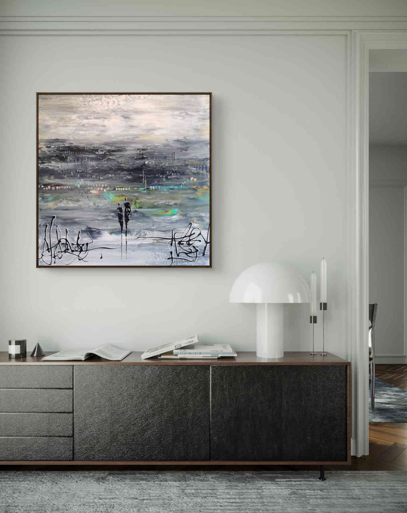 Contemporary Abstract Acrylic Painting By JH Savoldelli in Dubai