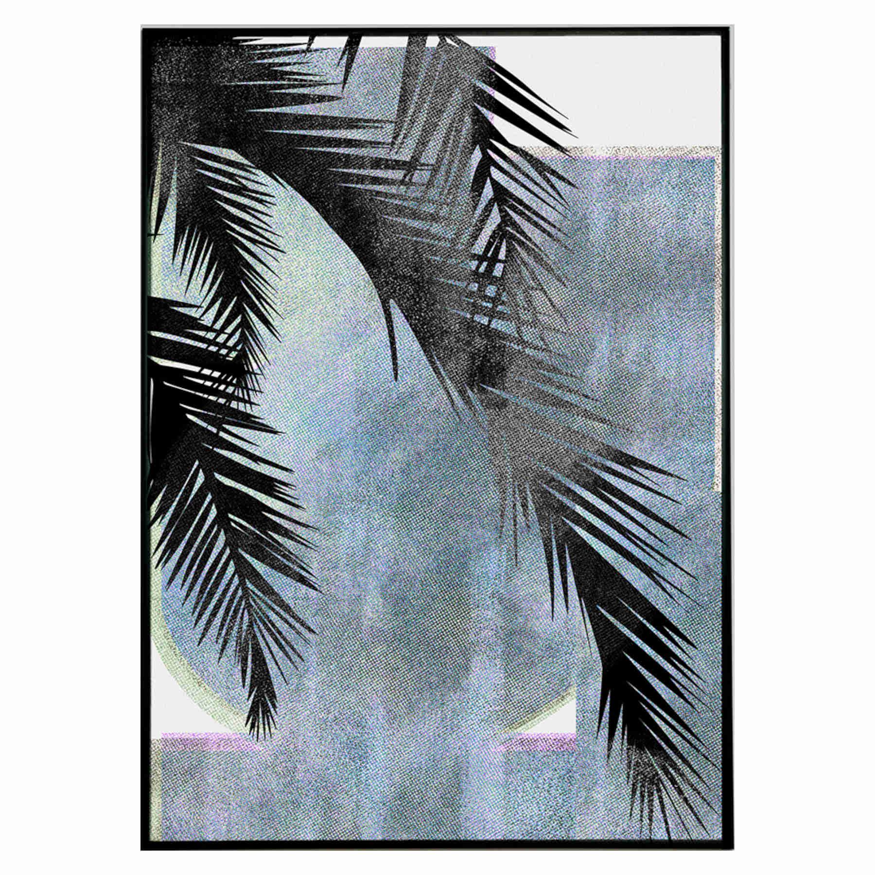 Jumeirah Palms Print on Canvas Artwork - Vintage Arabia Pop Art by Julian Castaldi in Dubai