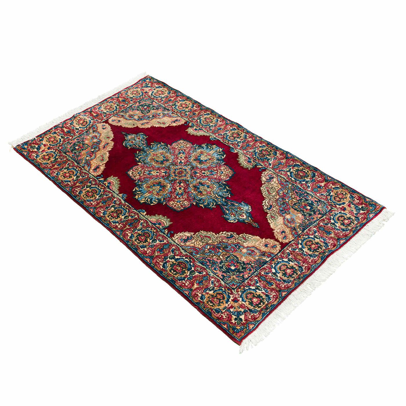 Royal Kerman Persian Carpet 90x145, Handmade Tribal Wool & Silk Rugs in Dubai