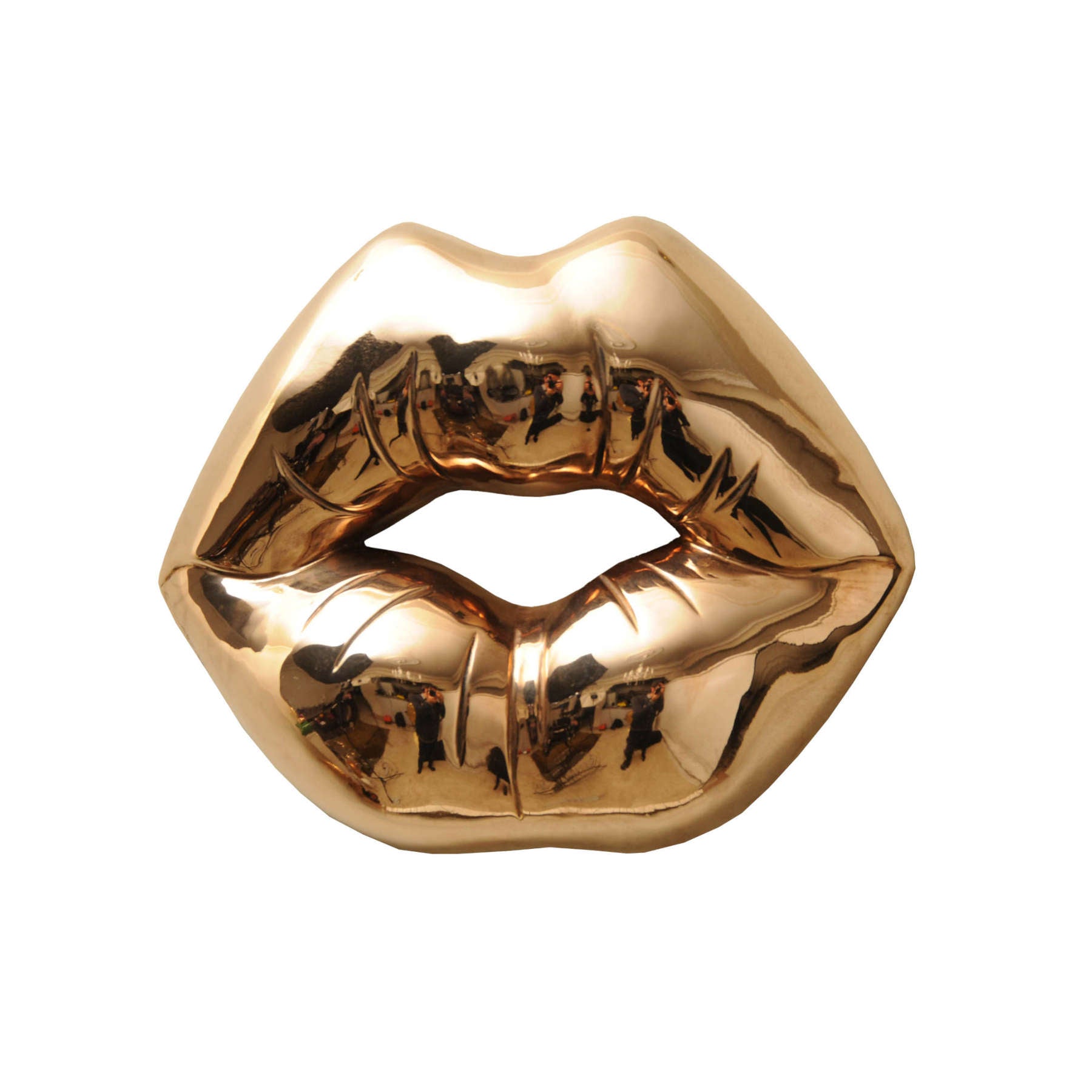 Kiss Series Bronze Sculpture, Modern Lips Decorative Artworks By Sara Rahanjam