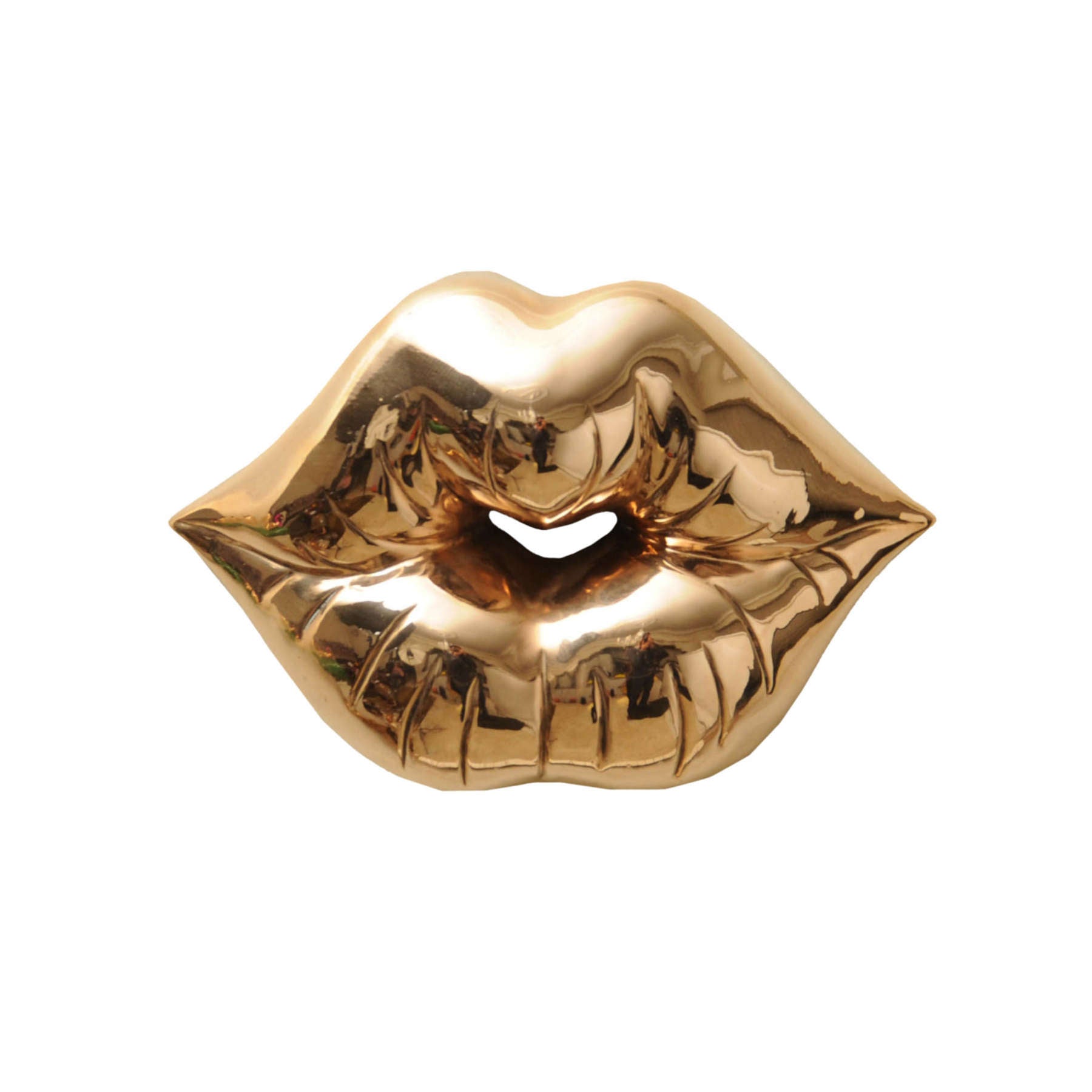 Kiss Series Bronze Sculpture, Modern Lips Decorative Artworks By Sara Rahanjam