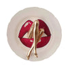 Kiss Plate Mixed Media Sculpture, Bronze & Ceramic Plate Decor By Sara Rahanjam