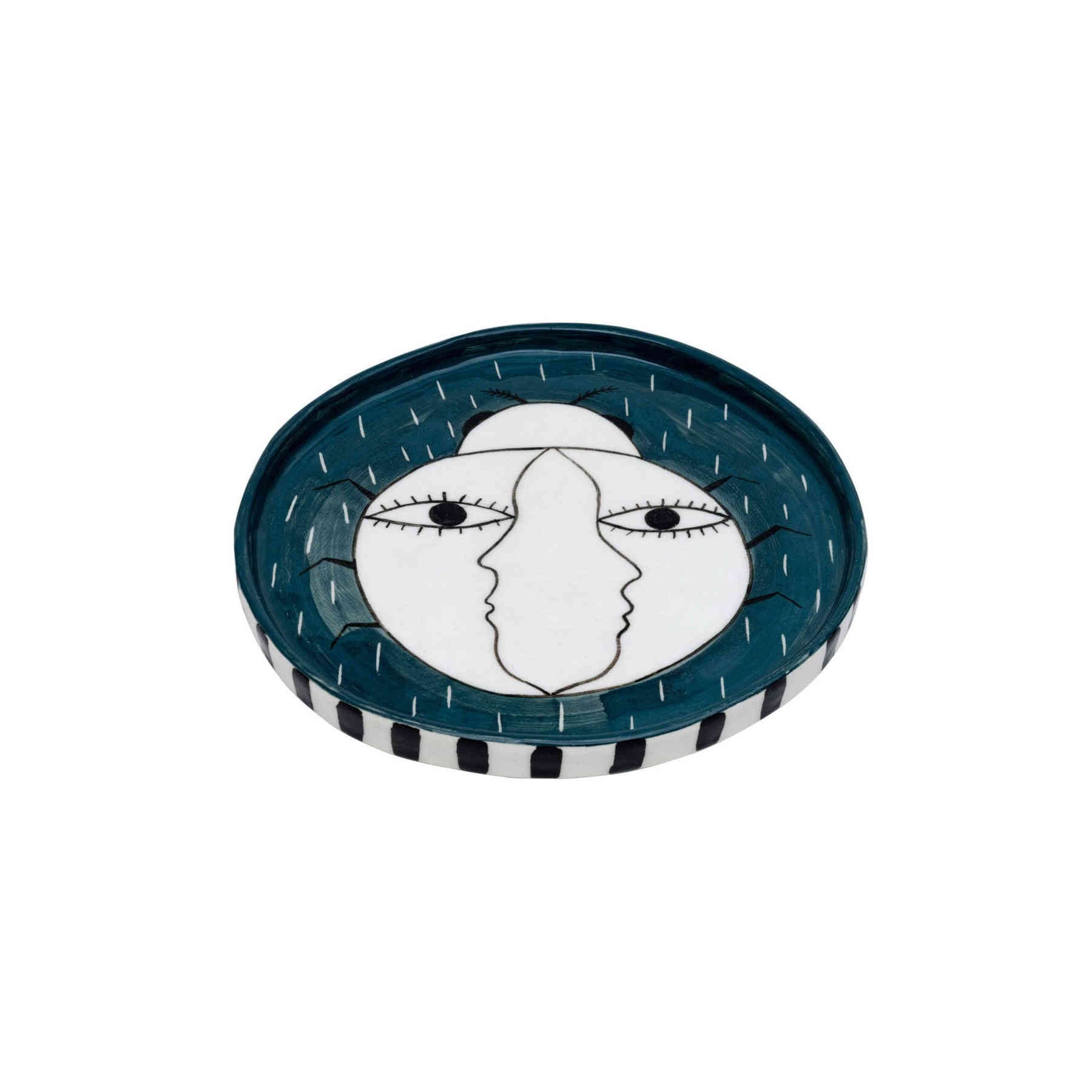 Blue Ladybug Ceramic Serving Dish