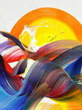 Sunset Abstract Painting For Interior Design By Nikolaos Schizas in Dubai