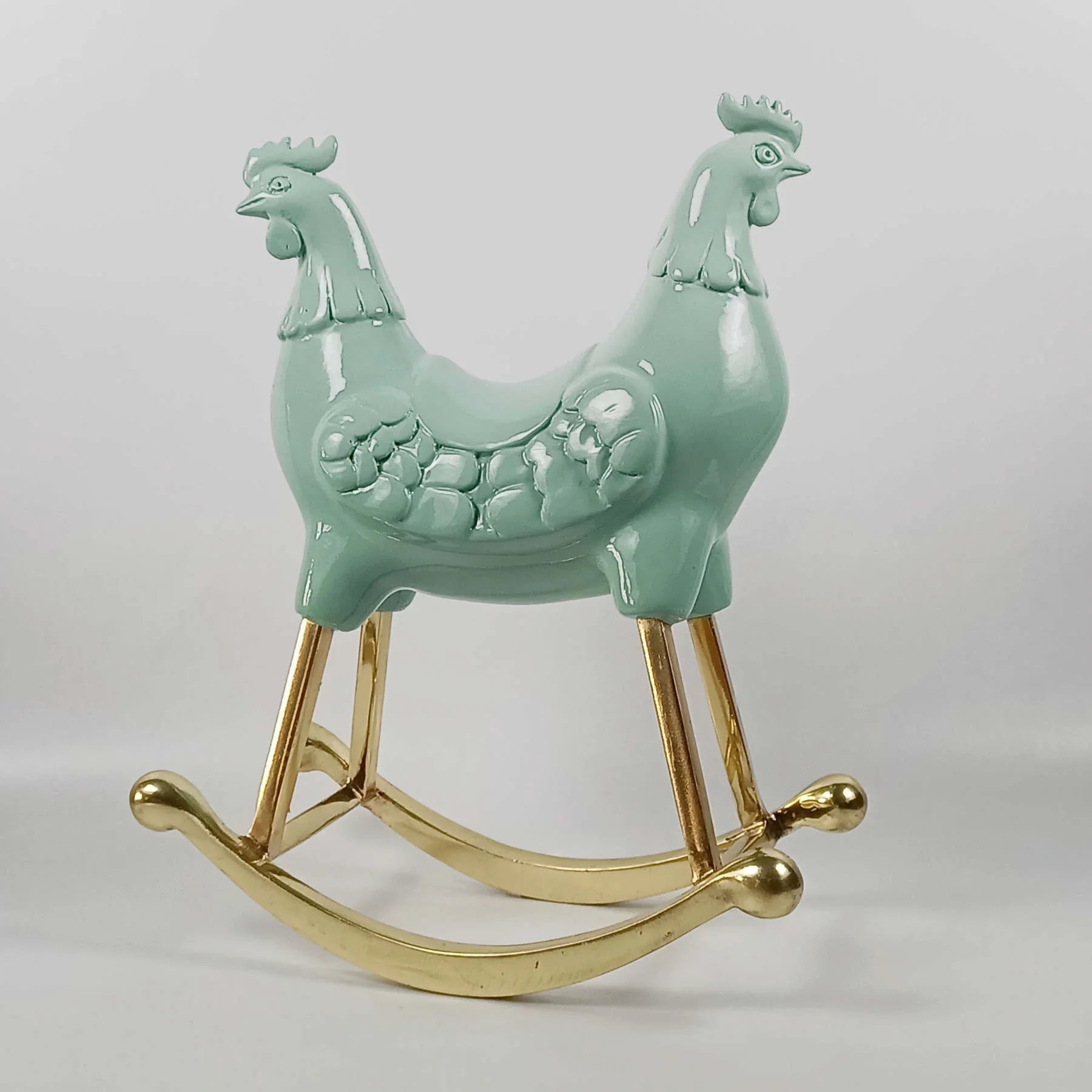 Rocking Rooster Sculpture, Collectible Art By Sara Rahanjam Dubai