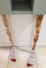 Long Legs Sculptural Dresser, Artistic Modern Wood & Mirror Accent Furniture Dubai