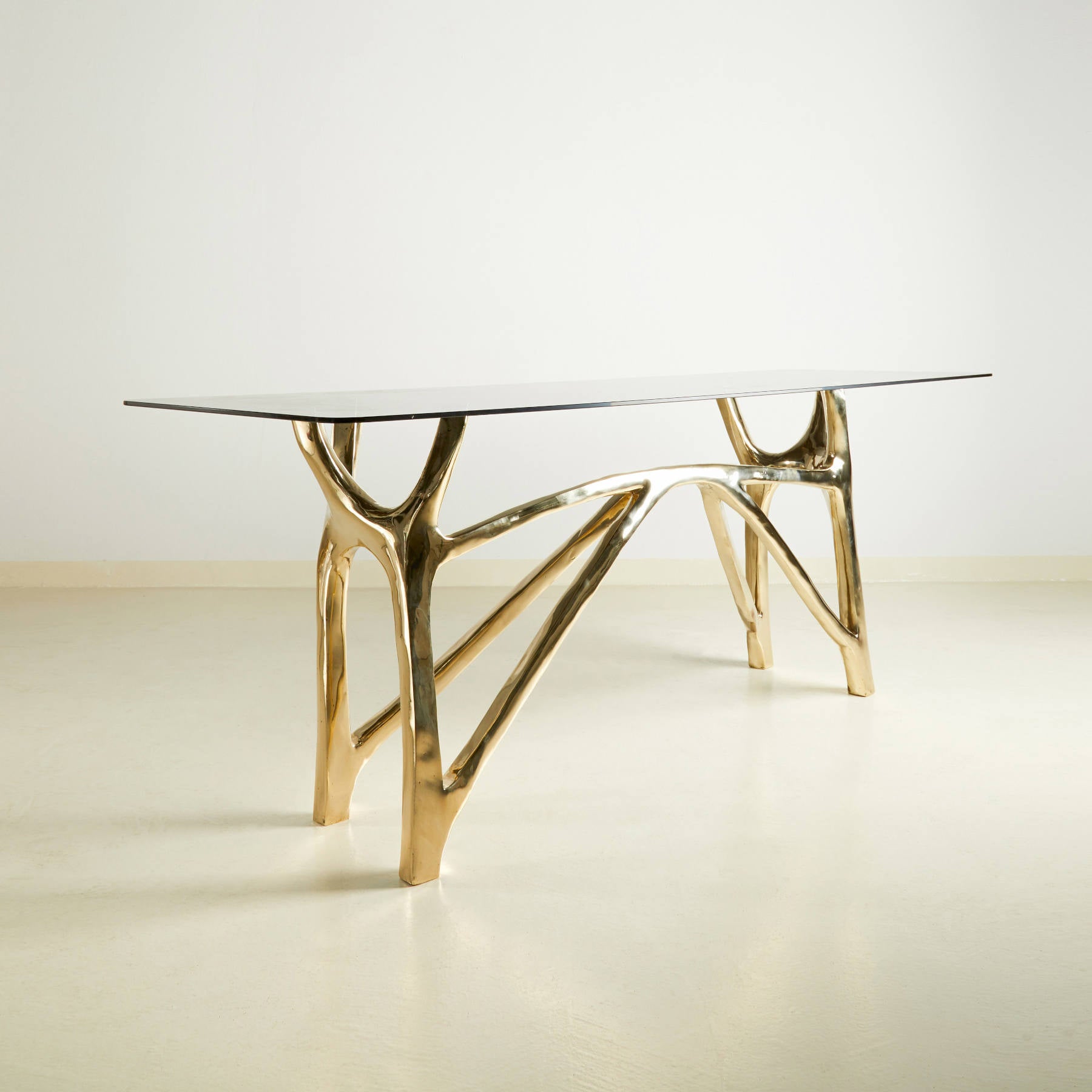 Twin Fork Brass Console Table, Designer Furniture in Dubai