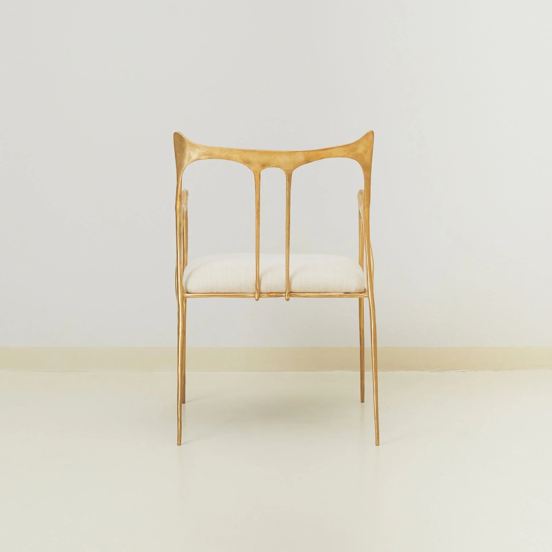 INK Curved Back Brass Armchair, Designer Furniture in Dubai