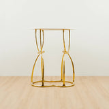 Double Hourglass Brass Entry Table