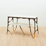INK 2 Tier Brass Console Table, Designer Furniture in Dubai