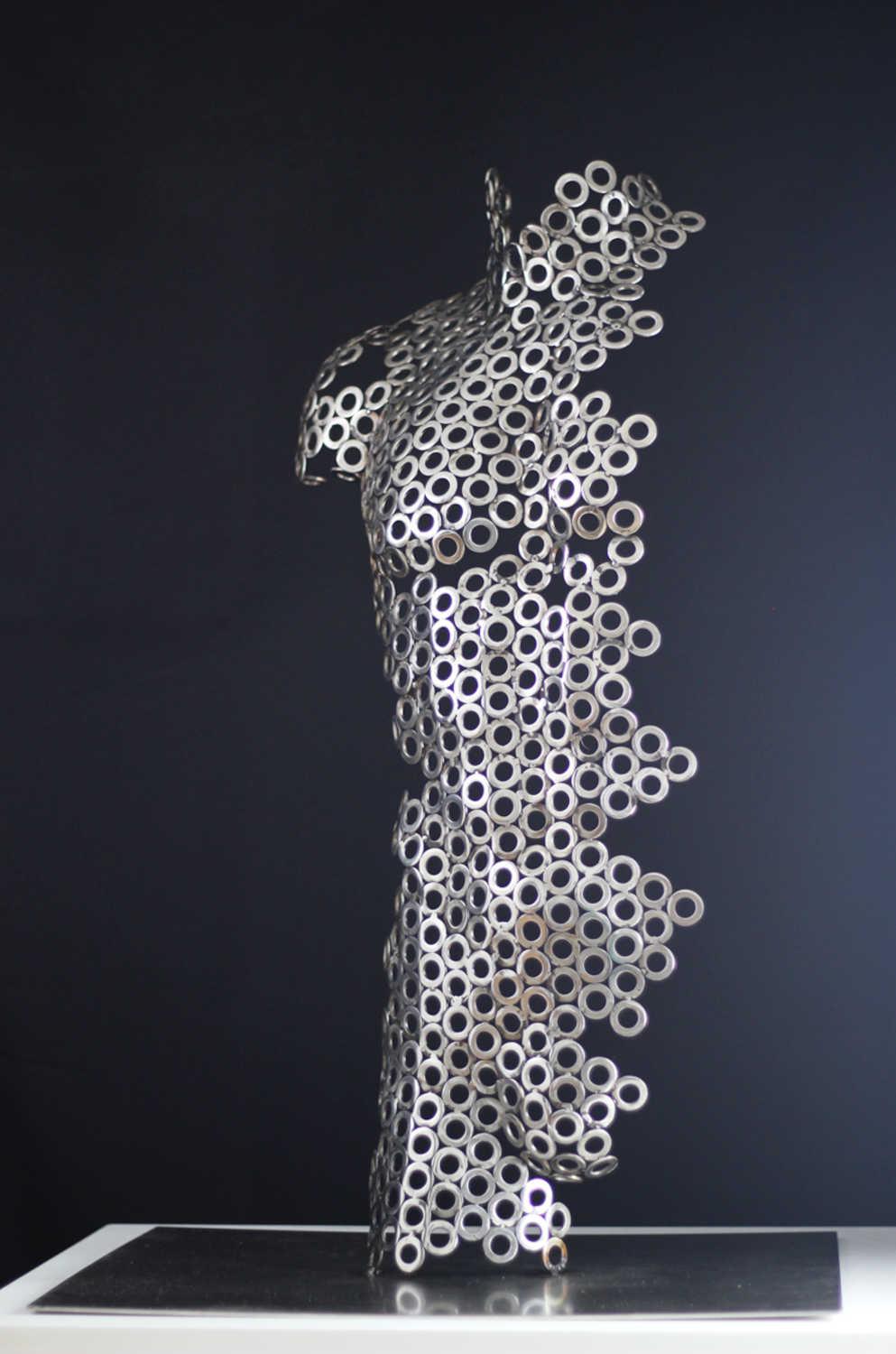 Contemporary Human Stainless Steel Sculpture By Vincent Barrau in Dubai