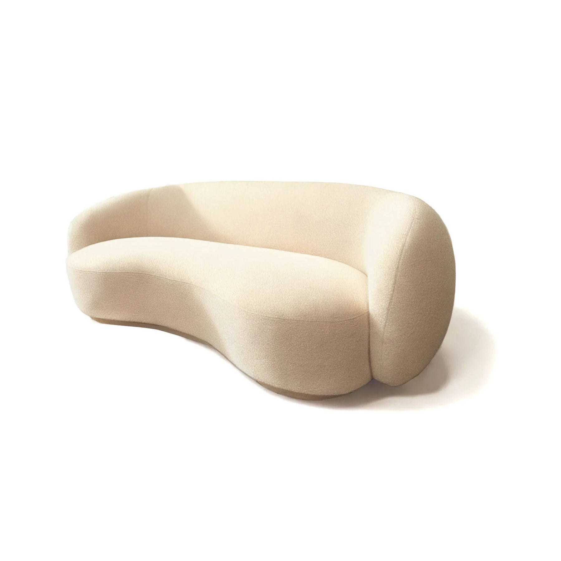 White Bouclé Sofa, Bold Contemporary Designer Furniture