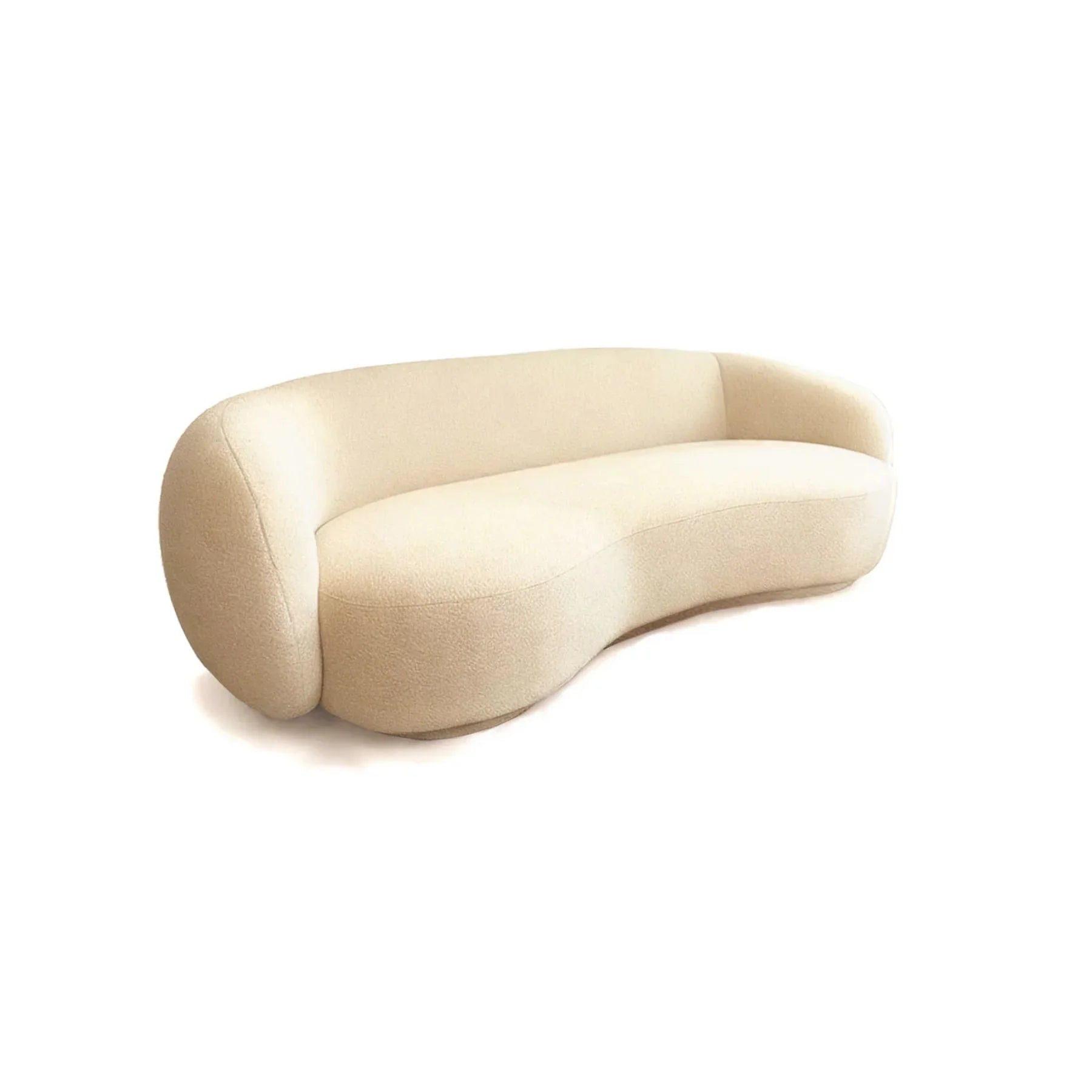 White Bouclé Sofa, Bold Contemporary Designer Furniture