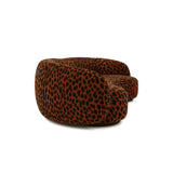 Brown Leopard Print Velvet Sofa, Bold Designer Furniture