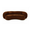 Brown Leopard Print Velvet Sofa, Bold Designer Furniture