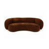 Brown Leopard Print Velvet Sofa, Bold Designer Furniture