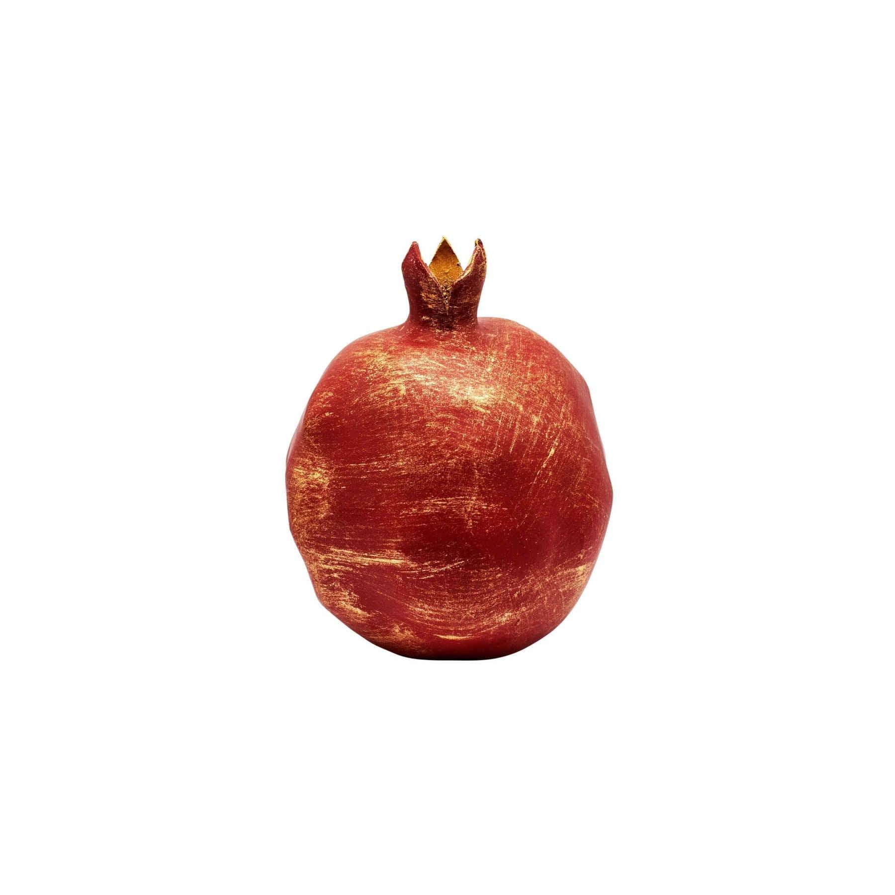 Red Metal Pomegranate Decor