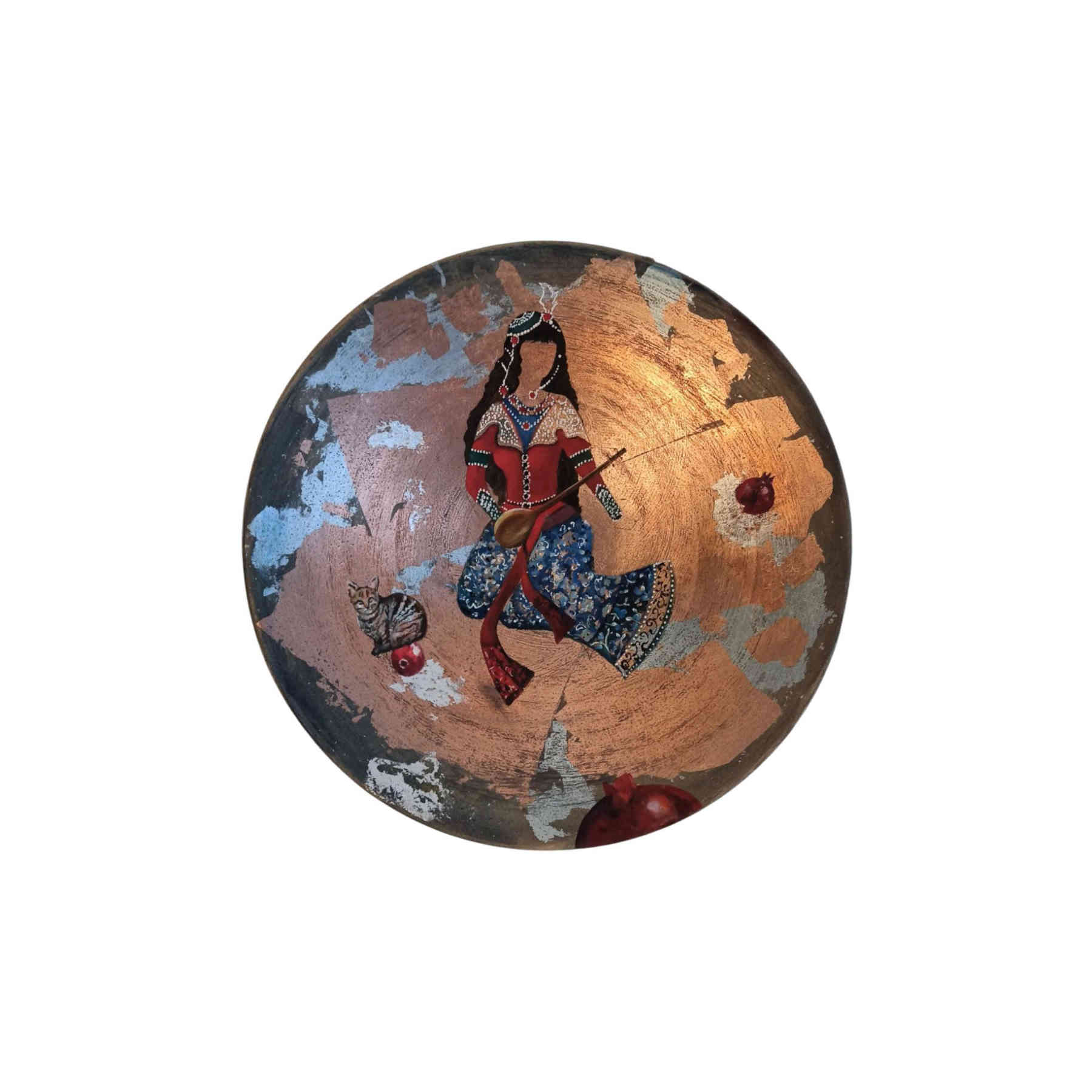 Miniature Hand Painted Ceramic Plate - Decorative Arts & Home Decor