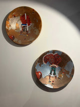 Miniature Hand Painted Ceramic Plate - Decorative Arts & Home Decor