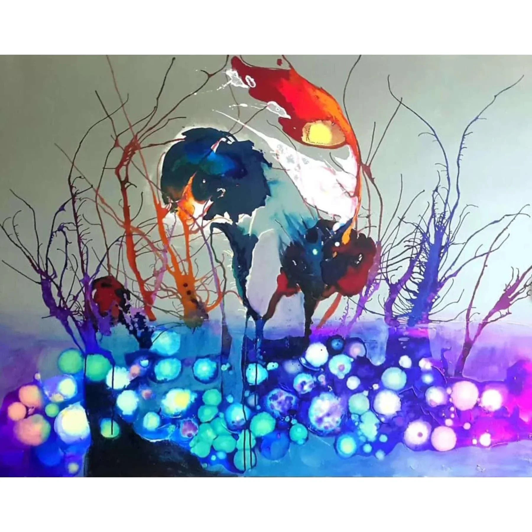 Mixed Media on Canvas Paintings By Contemporary Artist Narges Maleki in Dubai