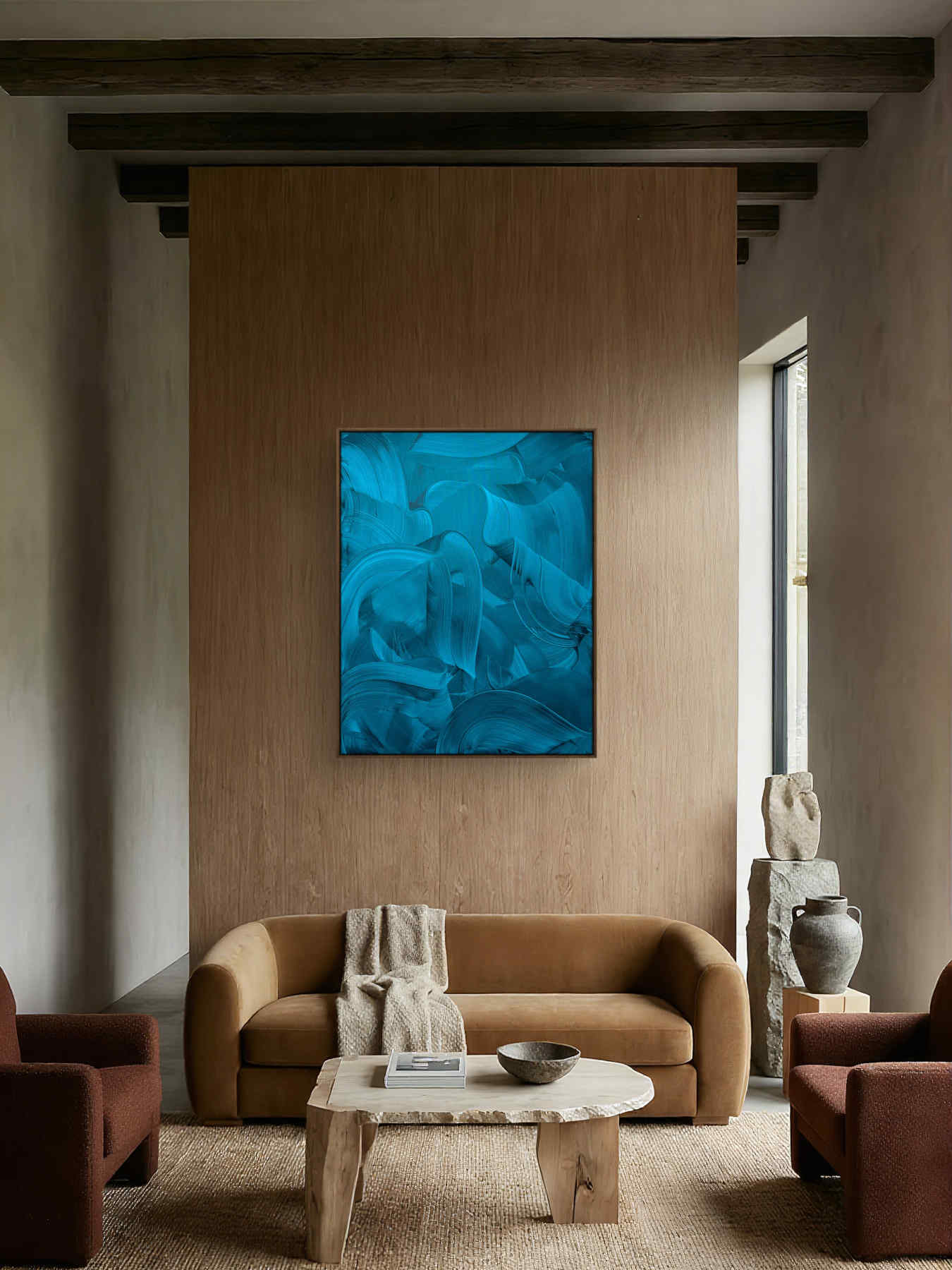Blue Abstract Painting For Interior Design in Dubai